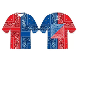 NEW V NECK  RANGE PAISLEY BASEBALL JERSEYS.  MADE TO ORDER:  WORLDWIDE SHIPPING.