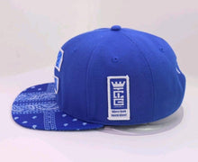 Royal Blue Bandanna C  Custom Snap Back Cap.