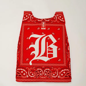 Red Paisley Bandana Tactical Streetwear Vest .