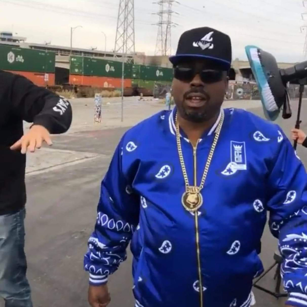 Custom Made Royal Blue Bandana Varsity Jacket. TCG APPAREL