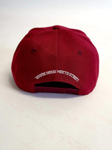 Burgundy P Westcoast Bandanna Custom Made Snap Back .