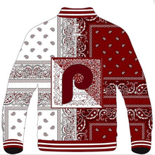 Burgundy Paisley Split Bomber Jacket :