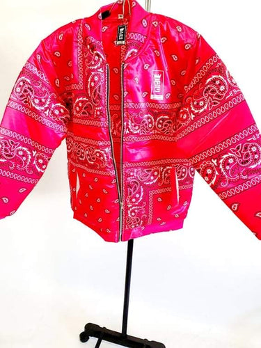 Pink Paisley Bomber Jacket :  Pre Order :