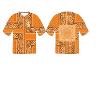 NEW V NECK  RANGE PAISLEY BASEBALL JERSEYS.  MADE TO ORDER:  WORLDWIDE SHIPPING.