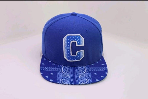 Royal Blue Bandanna C  Custom Snap Back Cap.