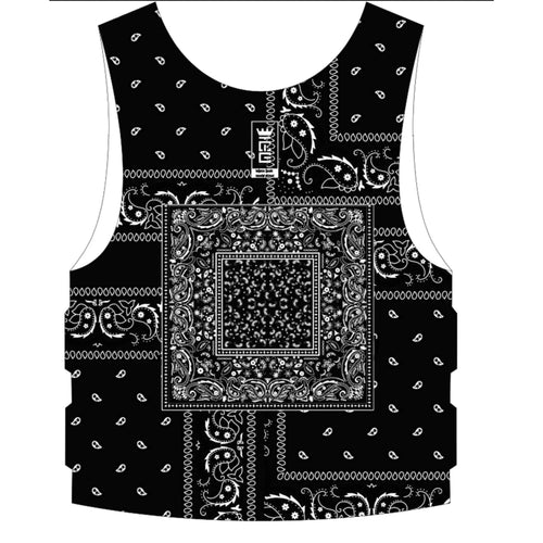 Black Paisley Tactical Streetwear Vest : Pre Order :