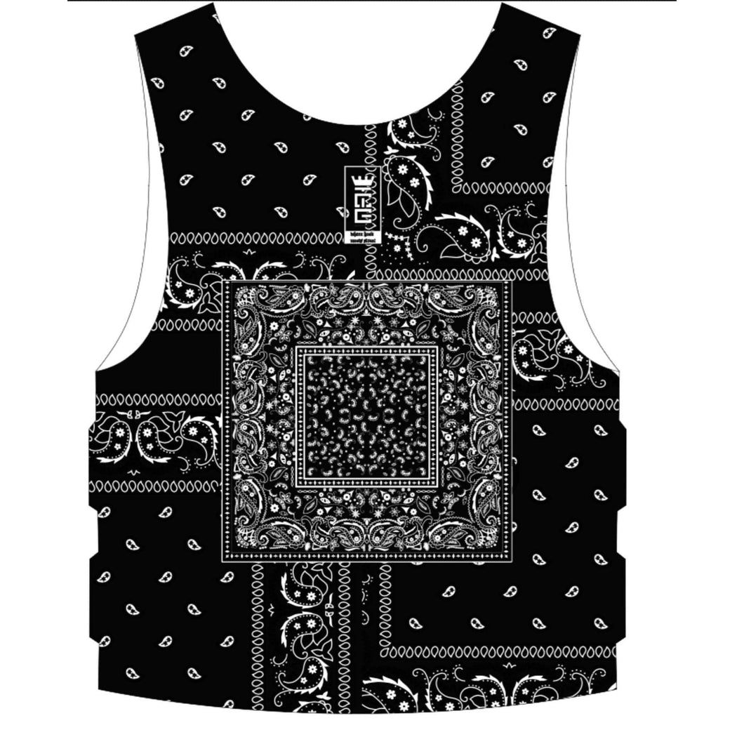 Black Paisley Tactical Streetwear Vest : Pre Order :