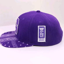 Purple G Bandanna Custom Made Snap Back Cap.