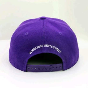 Purple G Bandanna Custom Made Snap Back Cap.