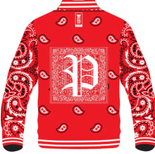 Pre Order :  Red Bandana P Varsity Jacket .